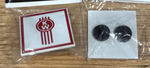 AACC-MK1 : White with Red Square Medallion with 2 pins