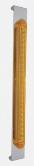 UNITED PACIFIC - 31471 : Mirror Stainless Bracket with Amber LED