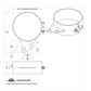 UNITED PACIFIC - 10285 : 8" STAINLESS BUTT JOINT EXHAUST CLAMP - ANGLED BRACKET