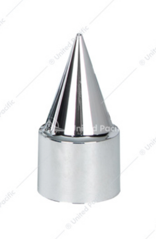 UP-10778B : 33MM X 4-1/4" CHROME PLASTIC STILETTO NUT COVER - THREAD-ON (10-pack)