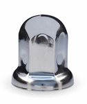 TNUT-F1 : 33mm Push On Nut Cover with Flange – Chrome Metal (10 PACK)