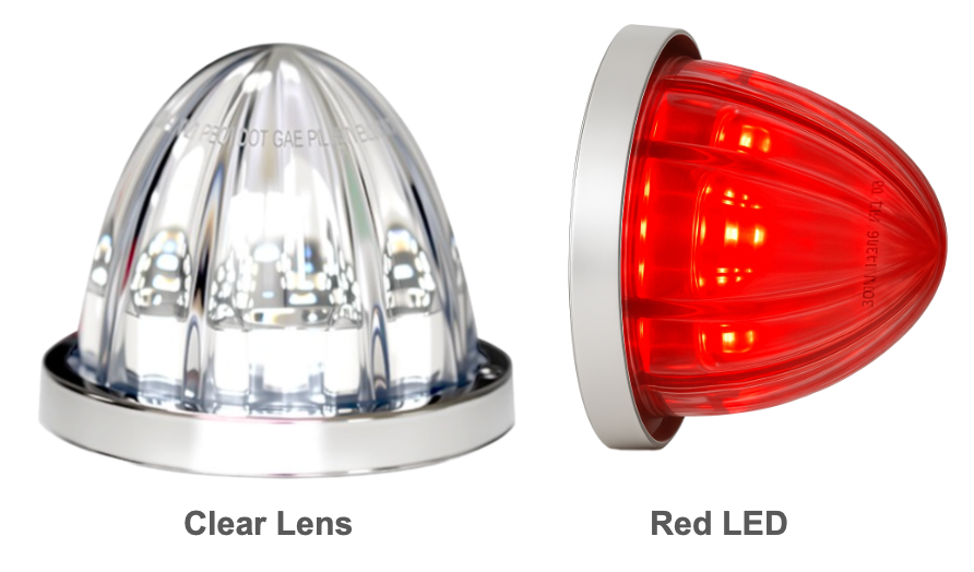 AACC-SACR: Red LED/Clear Lens Starlight Series Watermelon Range