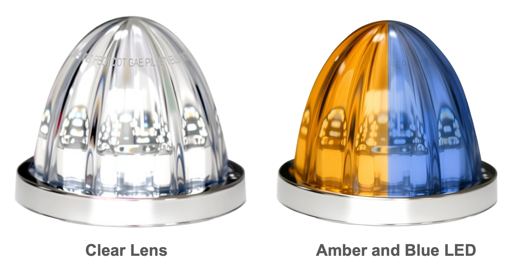 AACC-SAAB: Amber & Blue LED/Clear Lens Starlight Series Dual Colour Range