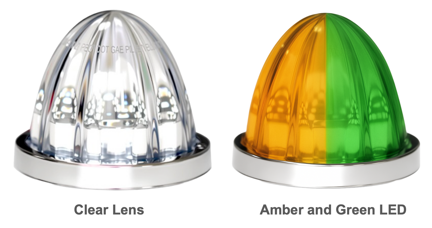 AACC-SAAG: Amber & Green LED/Clear Lens Starlight Series Dual Colour Range