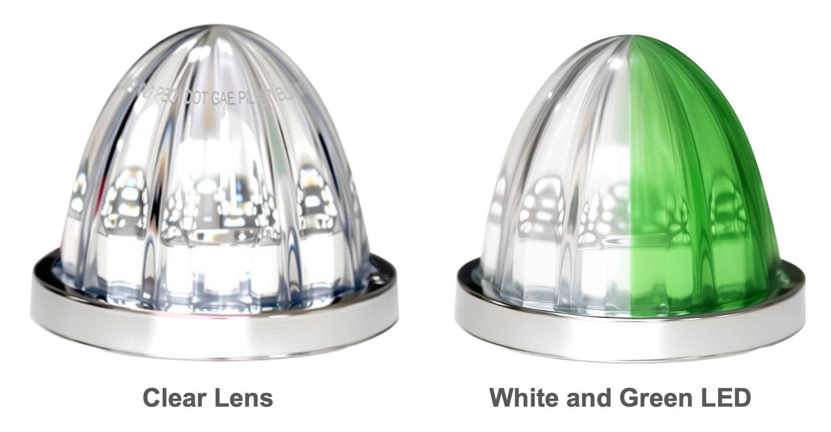 AACC-SAWG: White & Green LED/Clear Lens Starlight Series Dual Colour Range