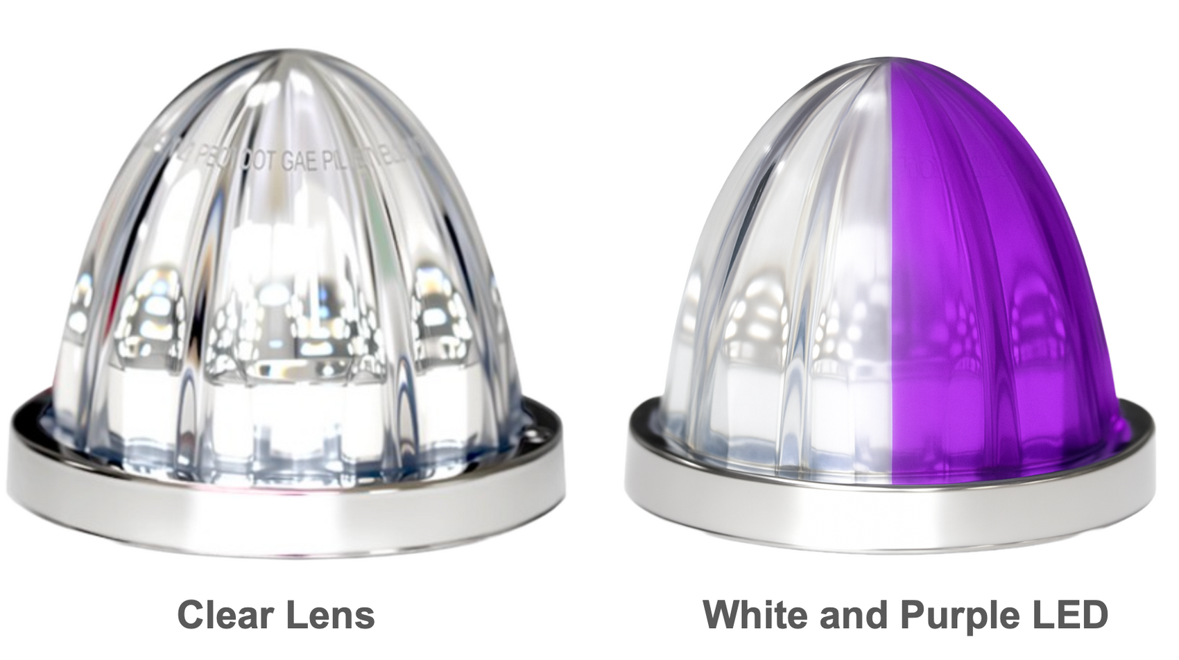 AACC-SAWP: White & Purple LED/Clear Lens Starlight Series Dual Colour Range