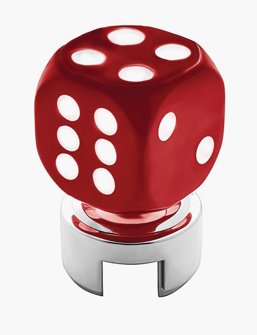 UP-70615: Red Dice Gearshift Knob With 13/15/18 Speed Adapter