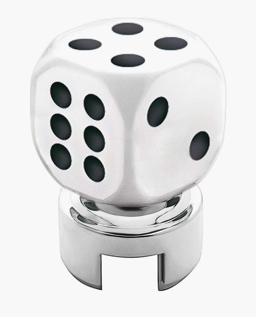 UP-70616: White Dice Gearshift Knob With 13/15/18 Speed Adapter