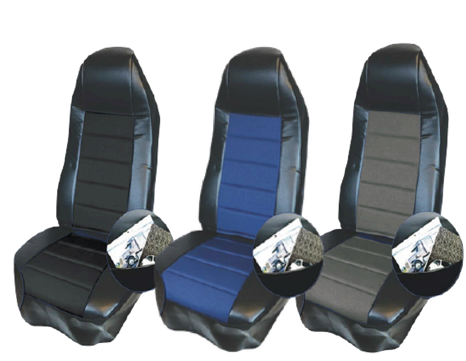 GRS-25-1505 Faux Leather Seat Cover Universal For Big Rigs Black/Black 1 Per Bag