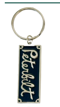 AACC - PBTAG- BV2 - Black PETERBILT Vintage Metal Keyring