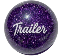 GR-TCKN-PU: Purple Glitter Tractor Brake Knob with Adapter