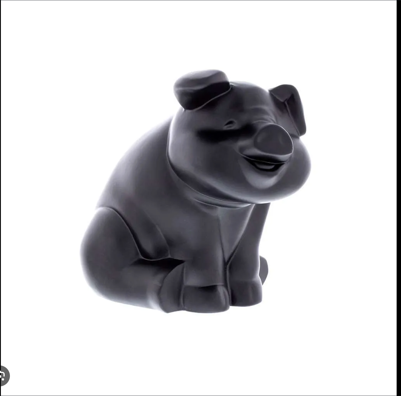 UNITED PACIFIC - 72047 : DIE-CAST SITTING PIG HOOD ORNAMENT - Black