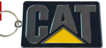 GS-CATTAG-BV1 - Cat Keychain Black/Chrome