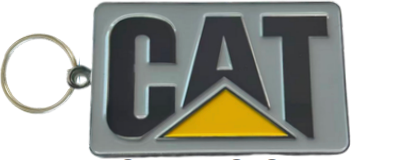 GS-CATTAG-DGR1 - Cat Keychain Dark Gray/Chrome