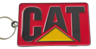 GS- CATTAG-RV1 - Cat Keychain Red/Chrome
