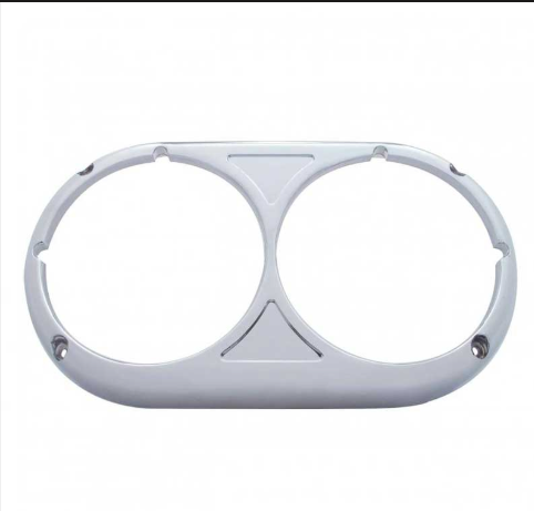 UP - 32192B: Peterbilt 359 Stainless Headlight Bezel - Original Style