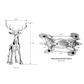 GG - 48128: Chrome Buck Hood Ornament