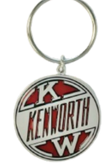 KWTAG-RV3: Kenworth Retro Vintage Circle Red Keychain