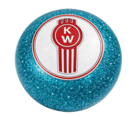 GR - SHKN-KW-BLTE/W: Glitter Blue Teal Kenworth Shift Knob