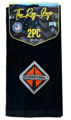 The Rag Guys - INBK-B1 - International Logo Black Rags 2pc