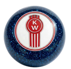 GS-SHKN-KW-B/W: Kenworth Blue Glitter Gear Shift Knob