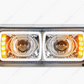 UP - 31154: High Power LED "Chrome" Projection Headlight With LED Turn Signal & Position Light Bar - Driver