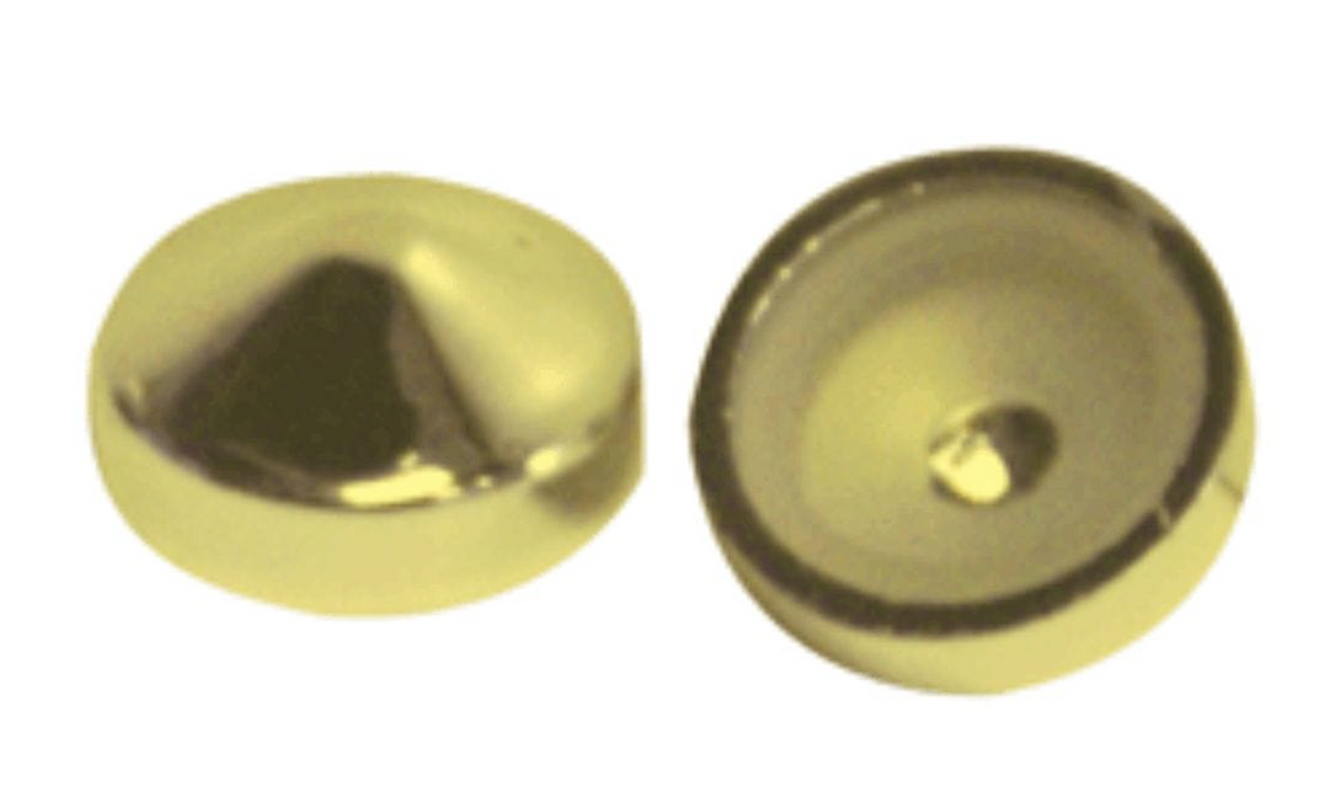 AACC - 4461P: Screw Covers Snap On Pointed 14mm Gold 10 pack