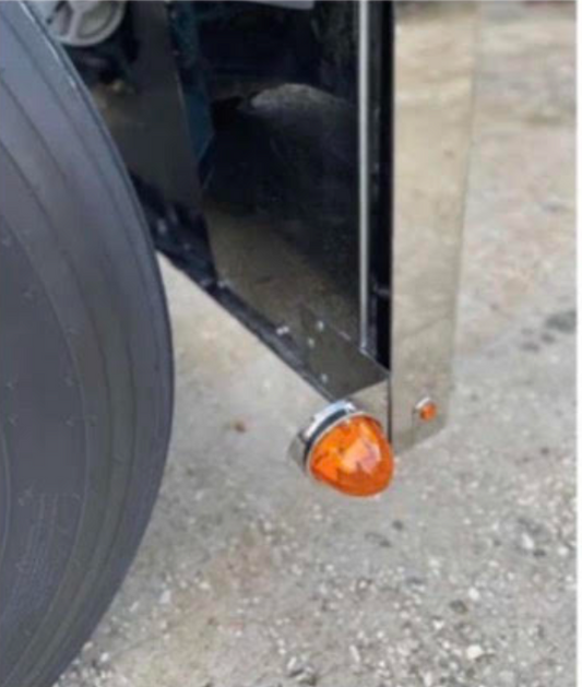 JML-SS-1030: Stainless BUMPER Light Bracket (1) watermelon light  hole universal mount (PAIR)
