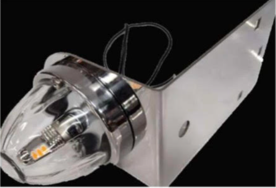 JML-SS-1030: Stainless BUMPER Light Bracket (1) watermelon light  hole universal mount (PAIR)