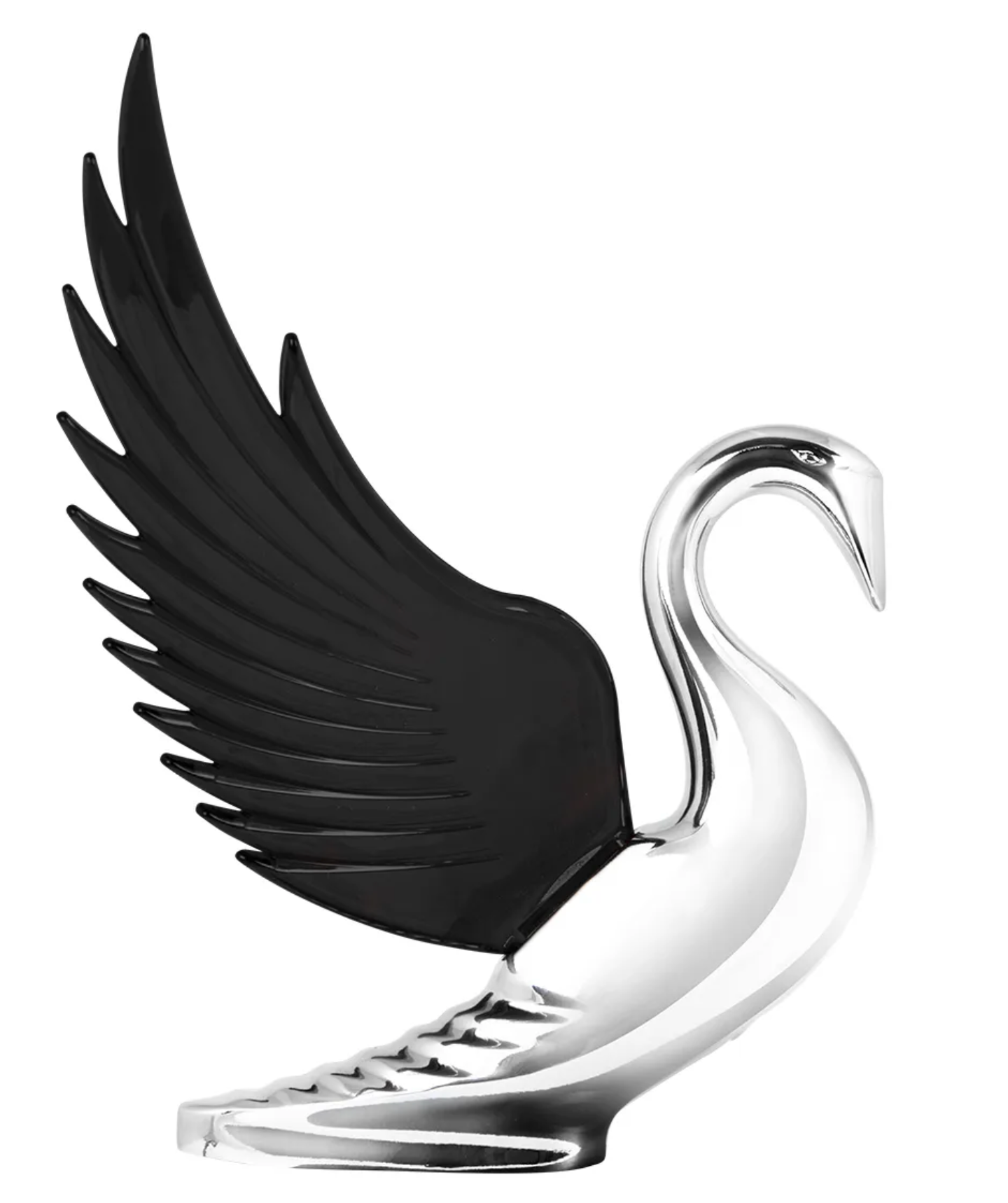 Grand General - 48053 : BLACK WindRider Chrome Swan Hood Ornament