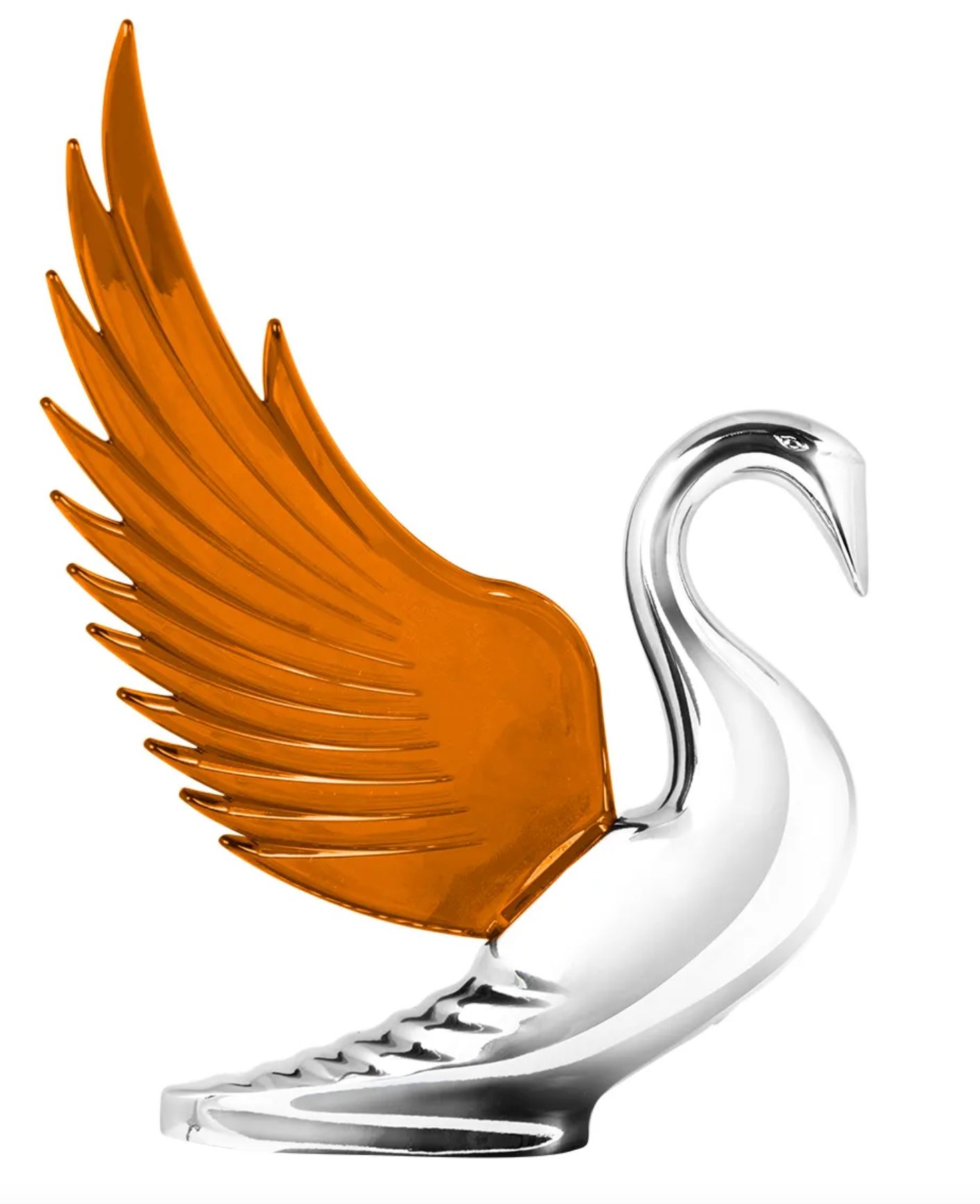 Grand General-48096 : AMBER WindRider Chrome Swan Hood Ornament