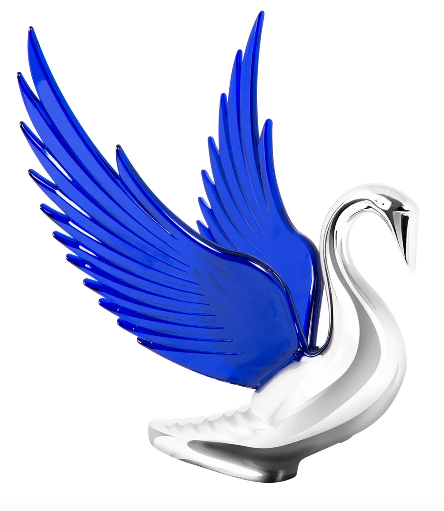 Grand General - 48097 : BLUE WindRider Chrome Swan Hood Ornament