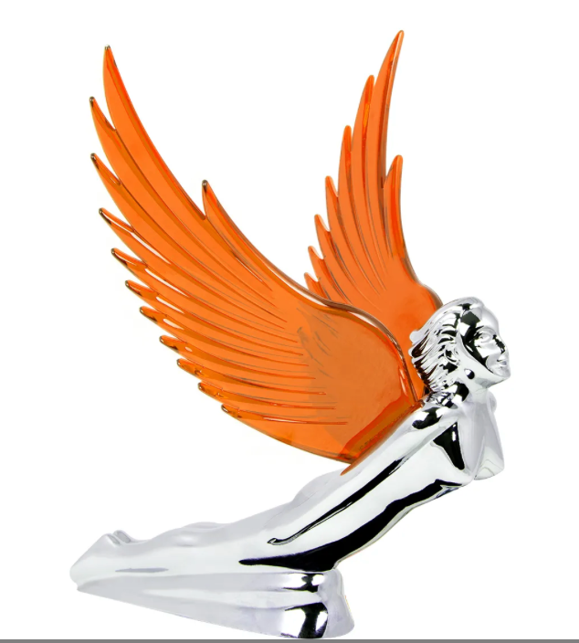 Grand General - 48106 : Amber WindRider Chrome Flying Goddess Hood Ornament
