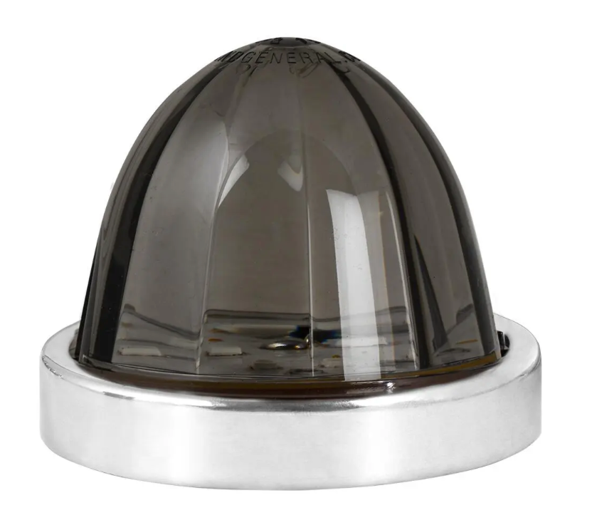 Grand General - 81925 : SMOKE LENS - AMBER LED Polycarbonate lens Classic Watermelon Surface Mount LED Light