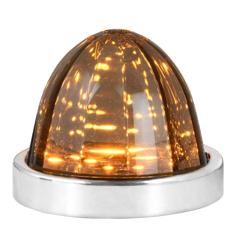 Grand General - 81925 : SMOKE LENS - AMBER LED Polycarbonate lens Classic Watermelon Surface Mount LED Light