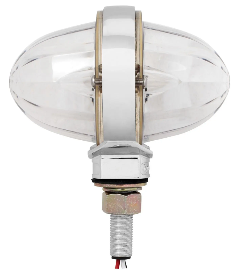 GG- 75198: Clear Lens - Amber/Red LED 3" Watermelon Double Face High Power LED Pedestal Light