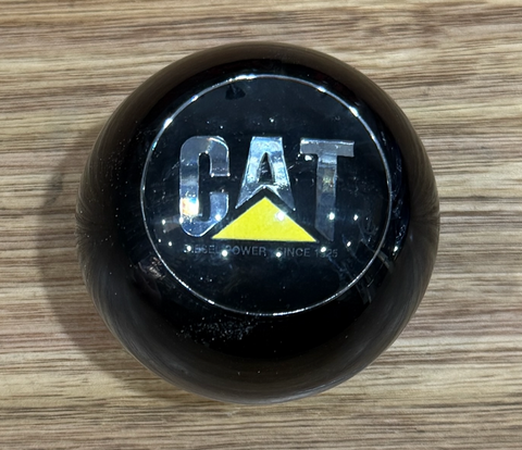 OSL-CAT1 : Black Round Shifter Knob with CAT Logo