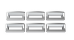 UP-40956 : CHROME PLASTIC SWITCH LABEL COVERS WITH VISOR FOR 2001 & OLDER PETERBILT (6-PACK)