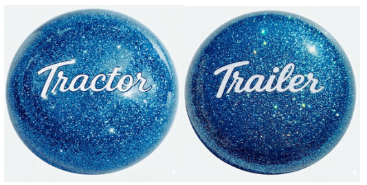 GR-TLKN-B: Blue Glitter Trailer Brake Knob with Adapter