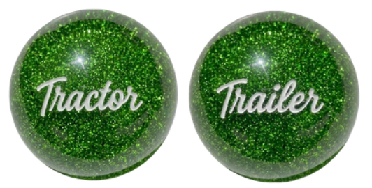 GR-TCKN-CG: Cactus Green Glitter Tractor Brake Knob with Adapter