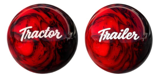 GR-TLKN-R-R: Red Rock Design Trailer Brake Knob with Adapter