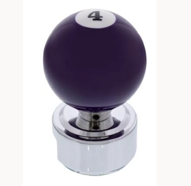 UNITED PACIFIC - 70765 : Number 4 Pool Ball Gearshift Knob For 13/15/18 Speed Eaton Style Shifters
