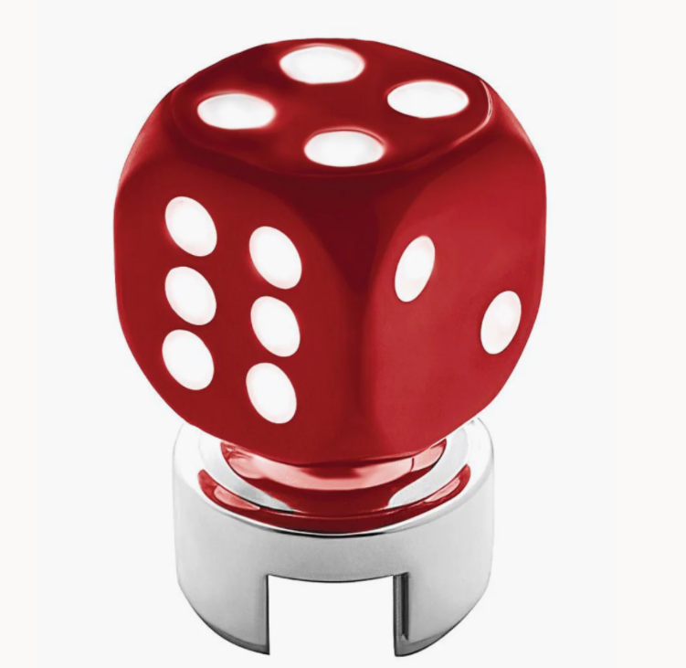 UP-70615: Red Dice Gearshift Knob With 13/15/18 Speed Adapter