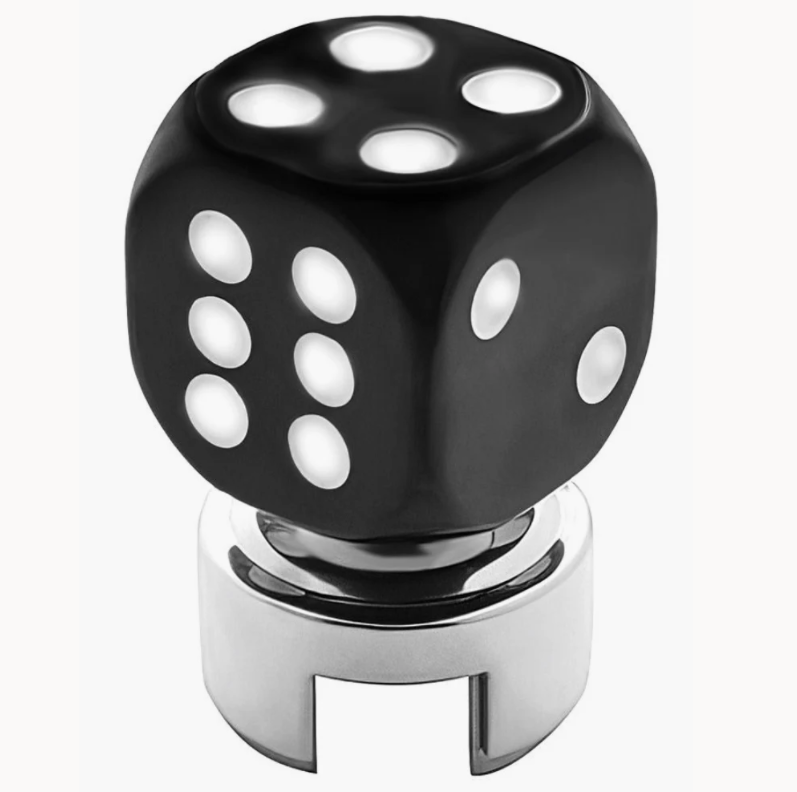 UP-70617: Black Dice Gearshift Knob With 13/15/18 Speed Adapter