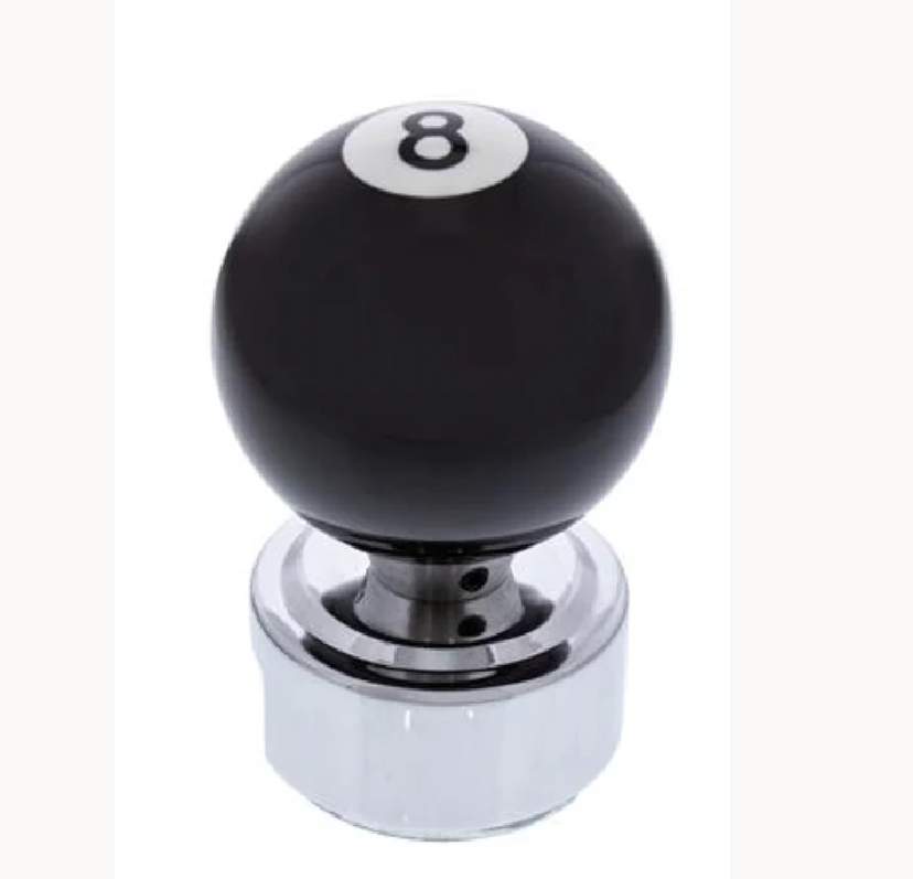 UP-70685 : Number 8 Pool Ball Gearshift Knob For 13/15/18 Speed Eaton Style Shifters