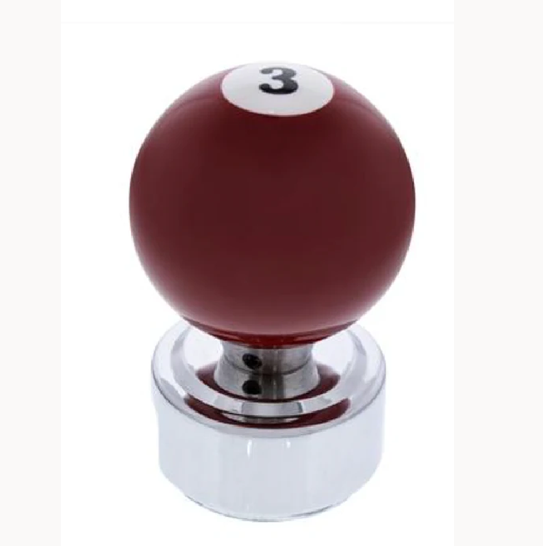 UP-70689 : Number 3 Pool Ball Gearshift Knob For 13/15/18 Speed Eaton Style Shifters
