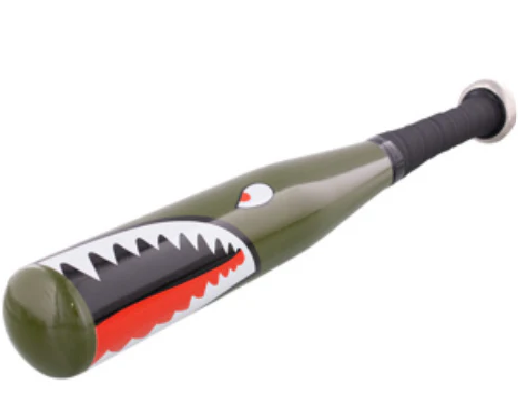 UNITED PACIFIC - 99136 : 17" ALUMINIUM TYRE CHECKER BAT WITH P-40 WARHAWK SHARK MOUTH GRAPHIC