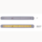 TX-TLED-U3CA : Chrome Auxiliary Stop, Turn & Tail LED Light Strip - Clear Amber (12 Diodes)