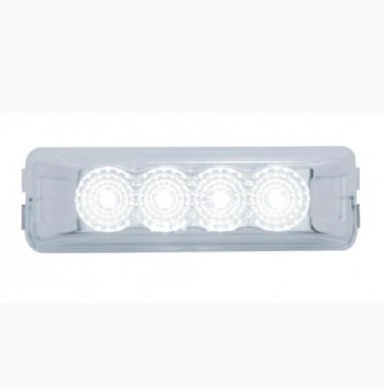 UNITED PACIFIC - 39938: 4 LED Reflector Auxiliary/Utility Light - White LED/Clear Lens