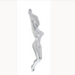 UNITED PACIFIC - C5036-3: CHROME NUDE LADY SHAPE GRAB HANDLE